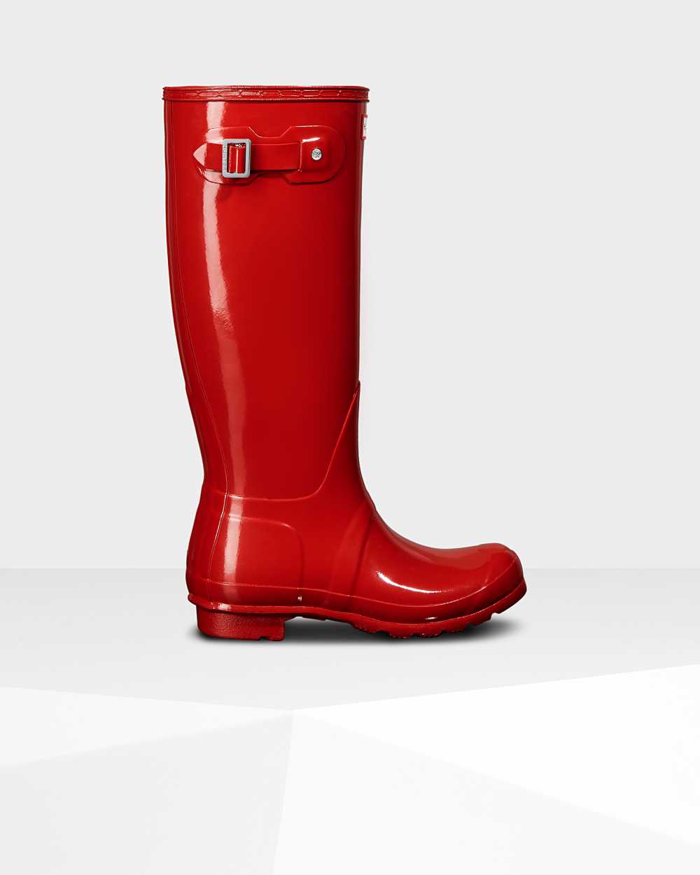 Hunter Original Tall Gloss Women's Rain Boots NZ-98191O Red